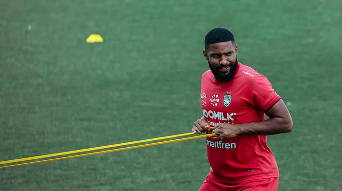 Jefferson Assis ketika berlatih di Stadion Maguwoharjo jelang PSS Sleman vs Bali United, Kamis (2/11/2023).