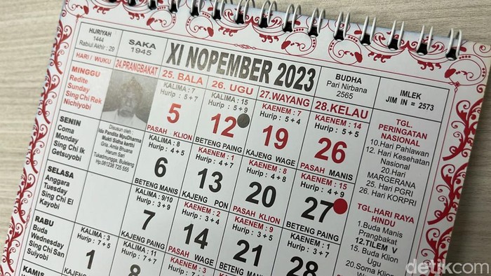 Kalender Bali November 2023. (Dok. detikBali)