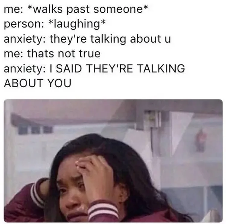 Meme Anxiety Lagi Kumat, Bawaannya Nethink Mulu Ketika anxiety alias kecemasan datang menghampiri rasanya bikin perut mulas. Kira-kira gambarannya kayak deretan meme berikut, deh.