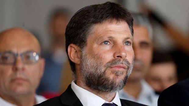 Israeli Finance Minister Bezalel Smotrich attends an inauguration event for Israel's new light rail line for the Tel Aviv metropolitan area, in Petah Tikva, Israel, August 17, 2023. REUTERS/Amir Cohen/File Photo Acquire Licensing Rights