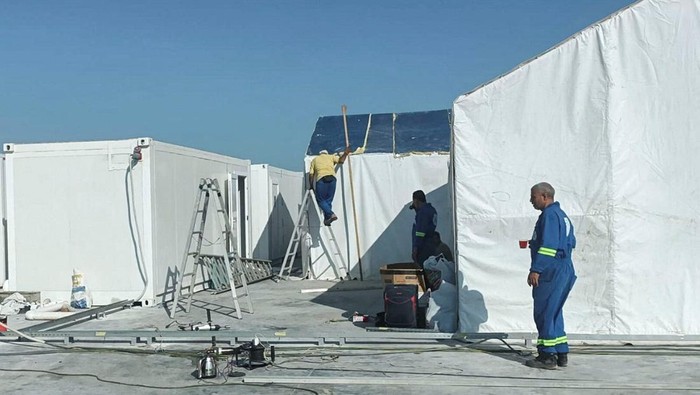 A view of a field hospital for medical evacuees amid the ongoing conflict between Israel and the Palestinian Islamist group Hamas, which has been built at Sheikh Zuweid near Al-Arish, Sinai Peninsula, Egypt November 1, 2023. REUTERS/Stringer