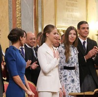 Wanita dengan gelar Yang Mulia Leonor, Putri Asturias itu mengucapkan sumpah yang sama dengan ayahnya di usia 18 tahun pada 1986. Putri Leonor berjanji untuk melaksanakan tugasnya yakni menjunjung konstitusi dan undang-undang serta menghormati hak-hak warga negara juga setia kepada raja. Foto: Instagram @fundacionprincesadeasturias