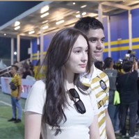 Al Ghazali dan Laura Moane kini tampaknya sudah tak malu-malu lagi memamerkan kebersamaan mereka di depan umum. Momen mesra kebersamaan Al dan Laura itu kemudian banyak diunggah ke media sosial. Foto: Instagram/@al.laura.official