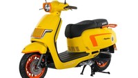 Athena Goddess 150 punya tampilan retro yang sangat kuat. Pabrikan merancang kendaraan tersebut serba membulat dengan lubang udara di bagian depan dan tengah. Foto: Greatbiker.