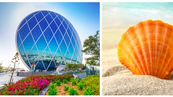 Aldar Headquarters Building di Abu Dhabi, Uni Emirat Arab terinspirasi dari cangkang kerang yang memiliki makna mendalam bagi Abu Dhabi dengan warisan pelayarannya. Simbolisme bentuk bulat geometris adalah wujud imajinasi sang arsitek yang membayangkan dua dinding kaca raksasa berbentuk lengkung melingkar yang mencerminkan cangkang kerang terbuka. Foto: SkyRyeDesign