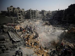 Ledakan Besar Hancurkan Bangunan Dekat RS Al-Quds di Gaza, Korban Berjatuhan