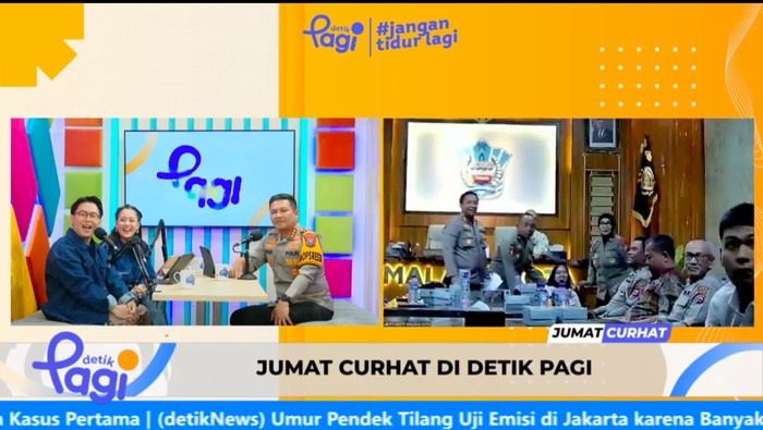 Kapolresta Malang Kota Kombes Budi Hermanto hadir dalam Jumat Curhat detikPagi.
