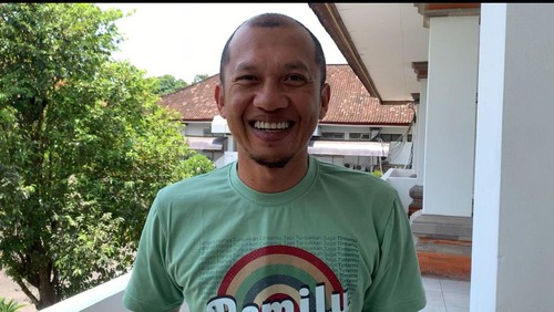 Komisioner KPU Bali, I Gede John Darmawan, di kantor KPU Bali, Jumar (3/11/2023).