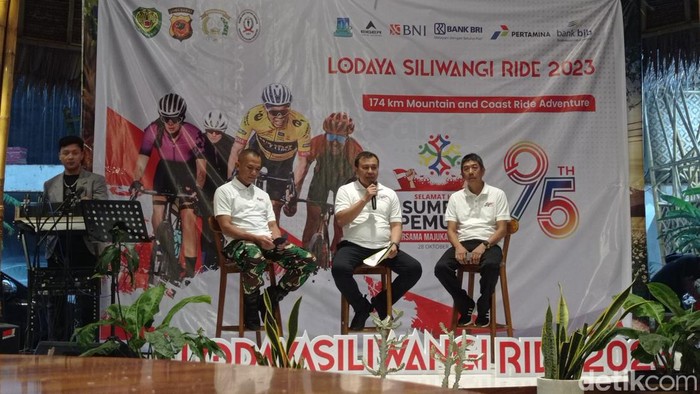 Panitia Lodaya Siliwangi Ride 2023 saat memberikan keterangan kepada wartawan.