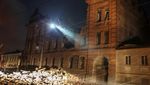 Potret Api Membara Setelah Serangan Drone Rusia Menghantam Kharkiv