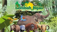 Poster informasi untuk Taman Satwa Lembah Hijau Lestari.