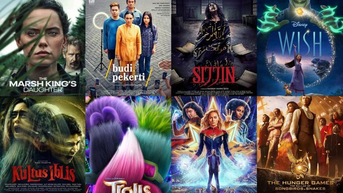 Daftar film baru yang tayang tayang di bioskop November 2023.