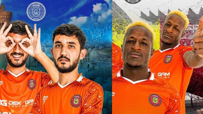 Pemain asing Persiraja Banda Aceh Islam Karimov dan Mahamane Toure. (Istimewa)
