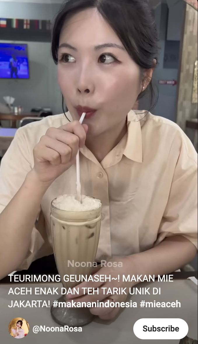 Pertama Kali Cicip Mie Aceh dan Ikan Asin, Wanita Korea Ini Bilang Begini