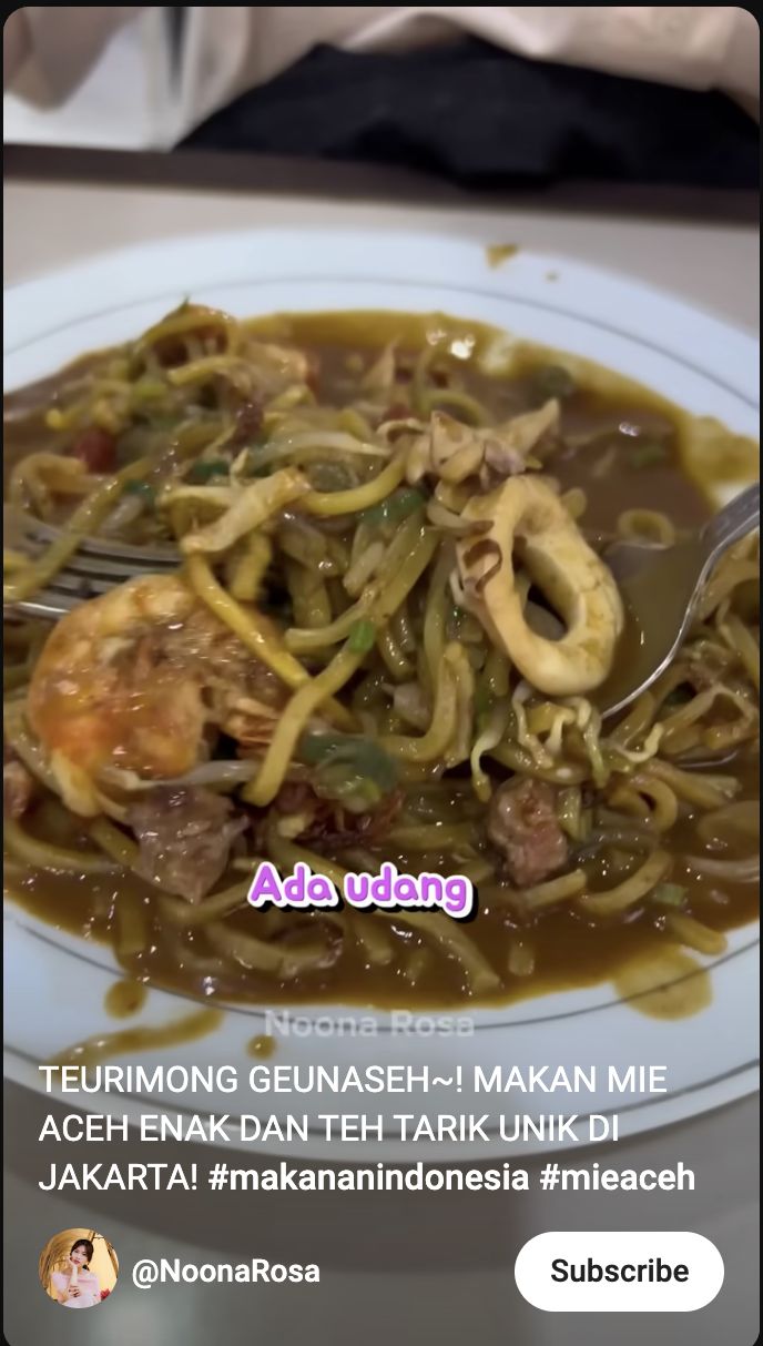 Pertama Kali Cicip Mie Aceh dan Ikan Asin, Wanita Korea Ini Bilang Begini