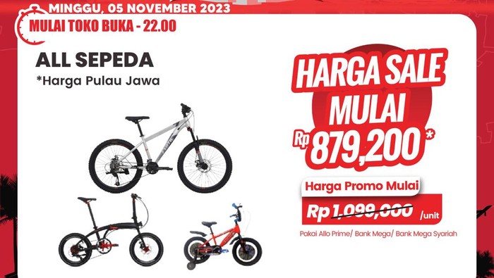 Semua Produk Sepeda Diskon Besar-Besaran di Transmart Full Day Sale!