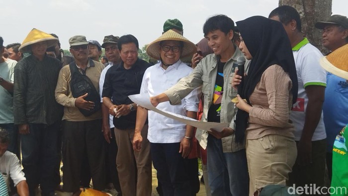 Cak Imin mendapatkan dukungan dari kelompok tani Klaten, Jawa Tengah (Fadil/detikcom)