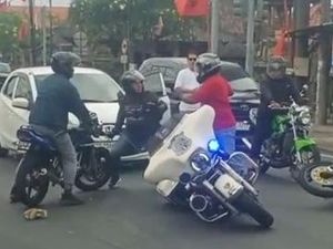 Viral, Pengendara Moge dan Ninja Duel di Tengah Jalan Denpasar-Gilimanuk