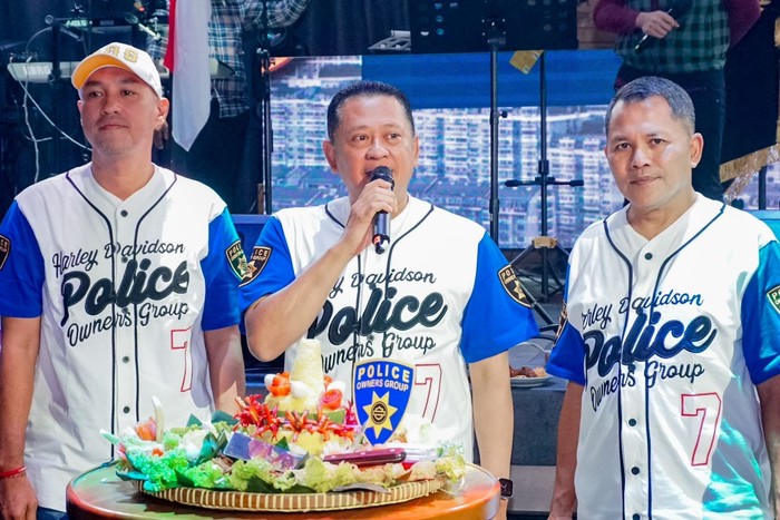 Bamsoet saat menghadiri perayaan HUT ke-7 POG, di Jakarta hari ini.