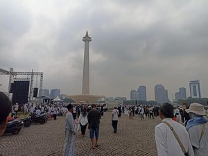 Aksi Bela Palestina Selesai, Massa Mulai Tinggalkan Kawasan Monas