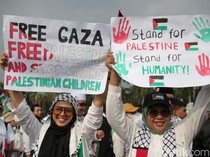 Ratusan Ribu Massa Aksi Bela Palestina Padati Monas Pagi Ini