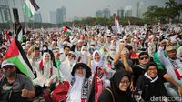 Ratusan Ribu Massa Aksi Bela Palestina Padati Monas Pagi Ini