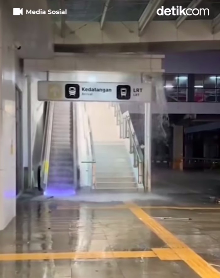 Stasiun kereta cepat Halim bocor