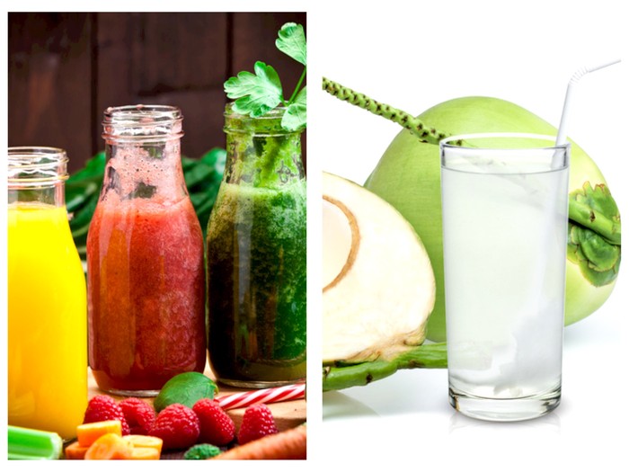 Air Kelapa atau Jus Buah Segar, Mana Lebih Sehat?