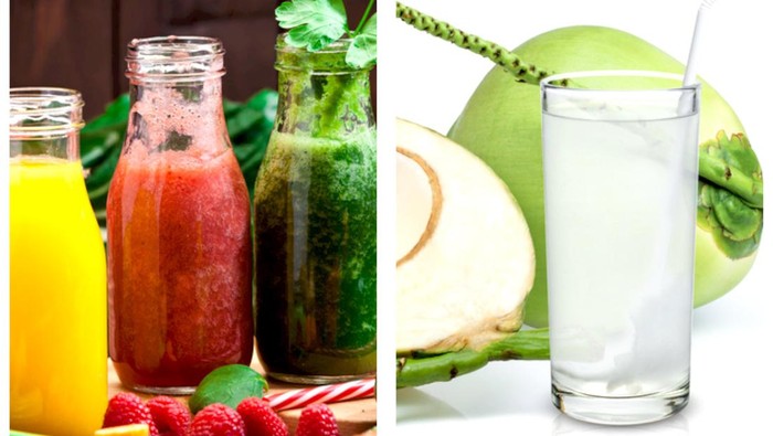 Air Kelapa atau Jus Buah Segar, Mana Lebih Sehat?