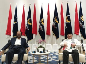 Bertemu Surya Paloh, Din Syamsuddin dan Rombongan Dukung Anies-Cak Imin