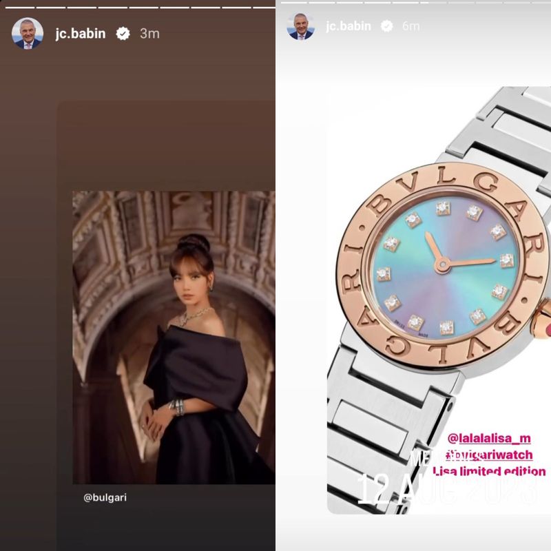 CEO BVLGARI menunjukkan dukungan untuk Lisa BLACKPINK CEO BVLGARI menunjukkan dukungan untuk Lisa BLACKPINK