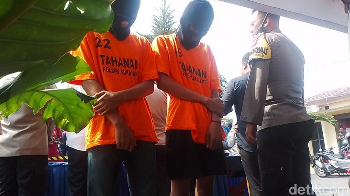 Dua pelaku penganiayaan usai nonton balap liar di Bandar Lampung.