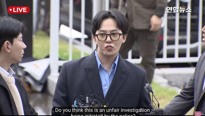 G-Dragon datang ke kantor polisi untuk melakukan tes narkoba