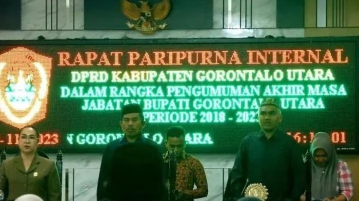 Rapar Paripurna DPRD Kabupaten Gorontalo Utara, Gorontalo.