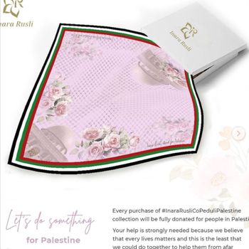 Inara Rusli melalui brand hijabnya @inararusli.co menyumbangkan 100% hasil penjualan untuk membantu Palestina. Inara Rusli melalui brand hijabnya @inararusli.co menyumbangkan 100% hasil penjualan untuk membantu Palestina.