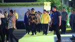 Jokowi hingga Prabowo Semringah di HUT Golkar