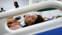 Sedikitnya 199 orang terluka akibat gempa berkekuatan Magnitudo (M) 5,6 tersebut. 