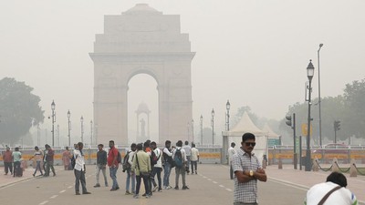 Penampakan India Dibekap Polusi Udara