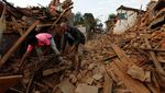 Penampakan Kerusakan Akibat Gempa di Nepal