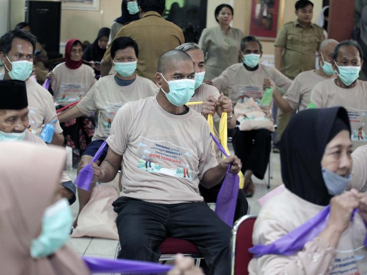 Puluhan Warga Binaan Sosial Ikuti Senam Dimensia