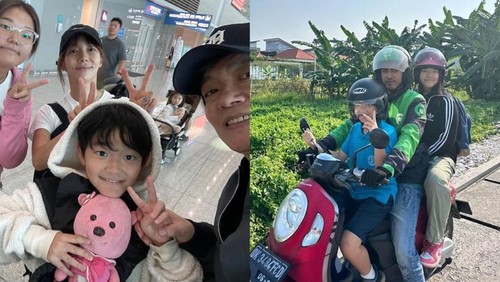 Aktor Korea Lee Beom Soo Pindah ke Bali, Anaknya Melokal Dibonceng Tiga