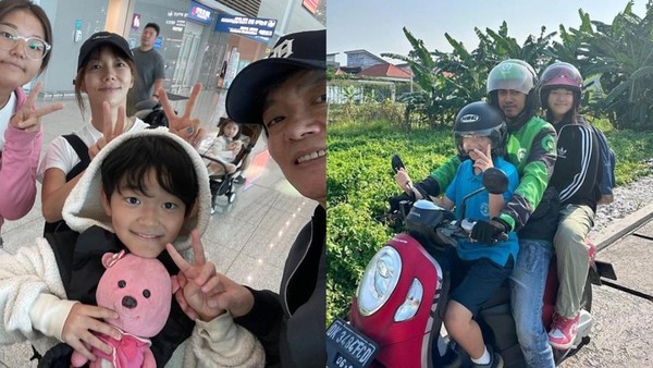 8 Foto Keluarga Lee Beom Soo yang Pindah ke Bali, Melokal Dibonceng Tiga