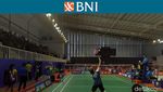 Foto: Aksi Pebulutangkis Muda di GOR UNJ dalam BNI Sirnas A 2023