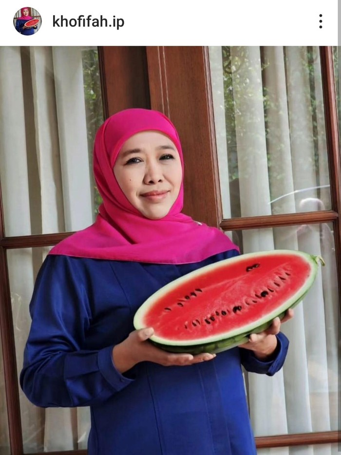 Khofifah pamer semangka