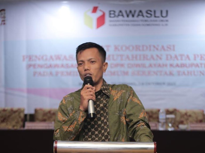 Koordinator Divisi Penanganan Pelanggaran, Data dan Informasi Bawaslu OKI Syahrin.
