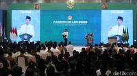 Tema yang diangkat dalam rakernas ini adalah Mewujudkan SDM Profesional Religius dalam Bingkai NKRI untuk Indonesia Emas 2045. 