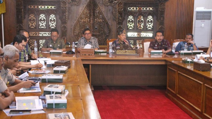 Pemkab Jepara rapat koordinasi membahas pembangunan jalan Tol Jepara-Demak, Selasa (7/11/2023).