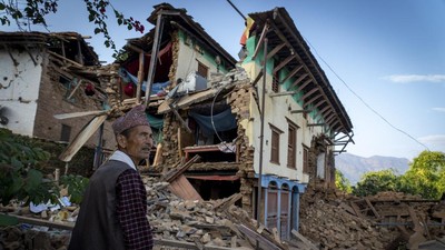 Penampakan Nepal Porak-poranda Setelah Diguncang Gempa Dahsyat