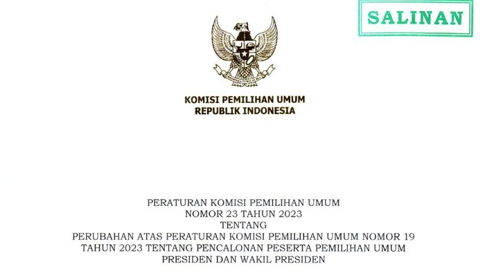 PKPU No. 23 Tahun 2023