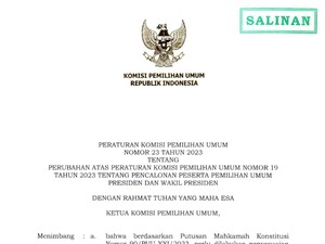 Isi dan Link Download PKPU No 23 Tahun 2023: Syarat Capres-Cawapres